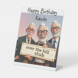 丘の向こうに 台座サイン