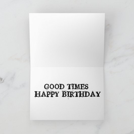 丘の向こうの誕生日カードに彼の古い人々 カード (内部)