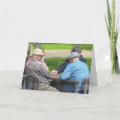 丘の向こうの誕生日カードに彼の古い人々 カード (正面)