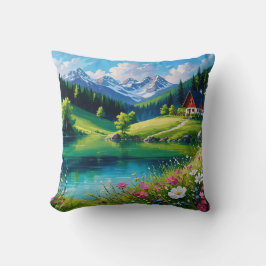 丘の小声 – 魅惑の湖 クッション