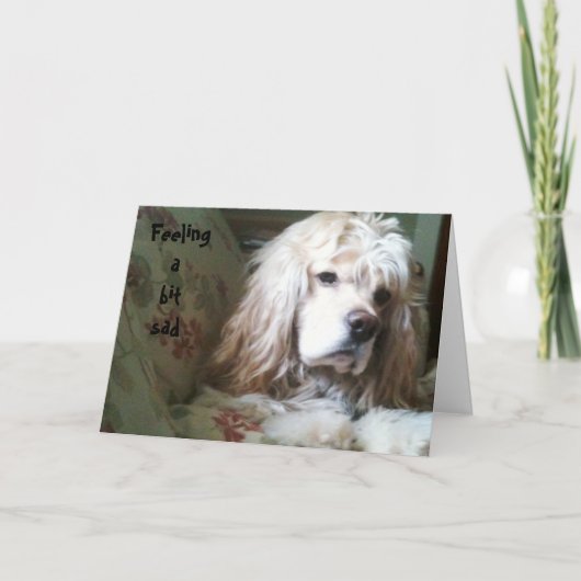 丘の感じカードの上で少し悲しい カード (正面)