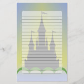 丘の明るい空の昼間の夢みるような城 便箋 (正面)