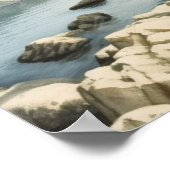 丘の湖のロッキーの入り江 ポスター (角)