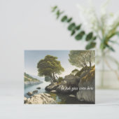 丘の湖のロッキーの入り江 ポストカード (スタンド正面)