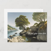 丘の湖のロッキーの入り江 ポストカード (正面/裏面)