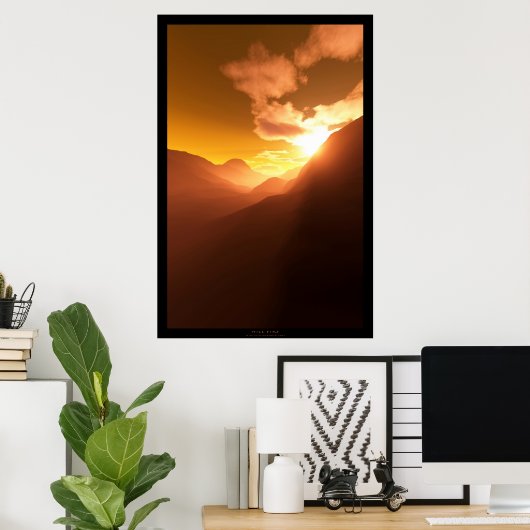 丘の炎（変動） ポスター (ホームオフィス)