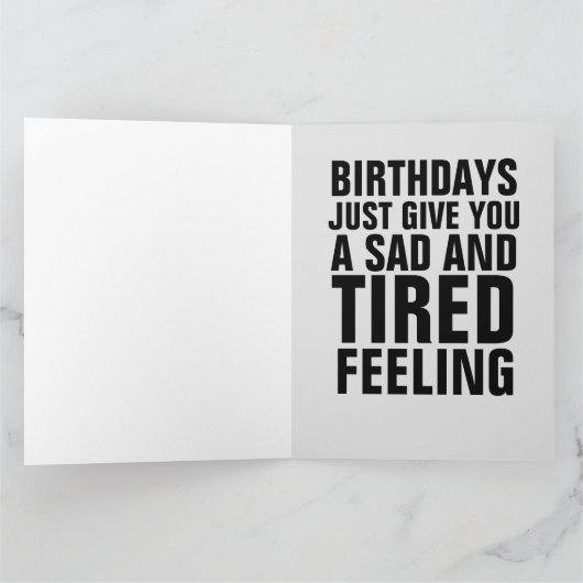 丘の特大のおもしろい誕生日 カード (内部)