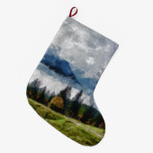 丘の狭い道 ラージクリスマスストッキング (正面 (吊り時))