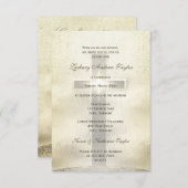 丘の確認の金ゴールドの十字 招待状 (正面/裏面)