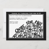 丘の第40誕生日のパーティの招待状に 招待状 (正面)