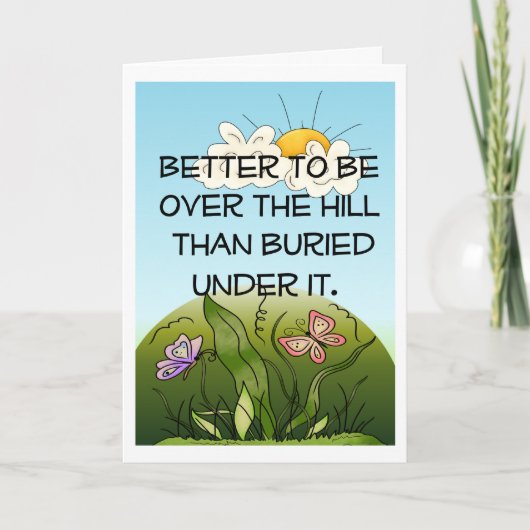 丘の誕生日に カード (正面)