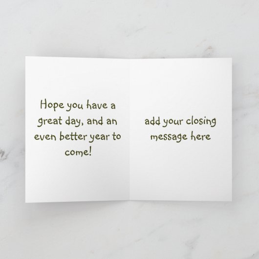 丘の誕生日に カード (内部)