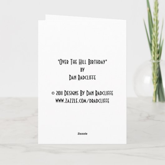 丘の誕生日に カード (裏面)