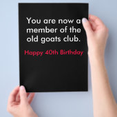 丘の誕生日フライヤー越え チラシ (手)