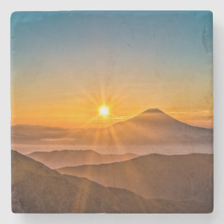 丘の間の日の出 ストーンコースター