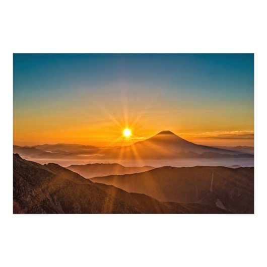 丘の間の日の出 フォトプリント            (正面)