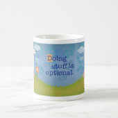 丘の頂上のマグのピンクのラマ コーヒーマグカップ (中央)