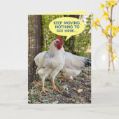 丘の鶏の上でトラフィックを方向付ける鶏4 カード (黄色い花)