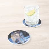 丘の麓の灰色のオオカミ、カニスループス コースター (側面)