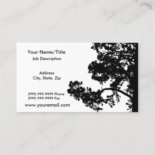 丘またはスピリチュアルの強さの©上の木 名刺 (裏面)