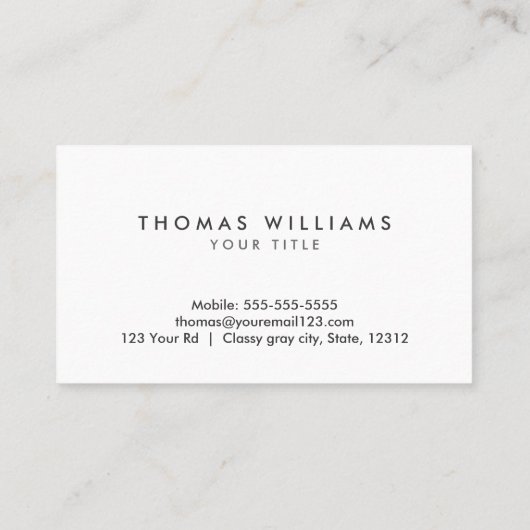 丘または山のロゴ、灰色および淡い色のな水の青 名刺 (裏面)