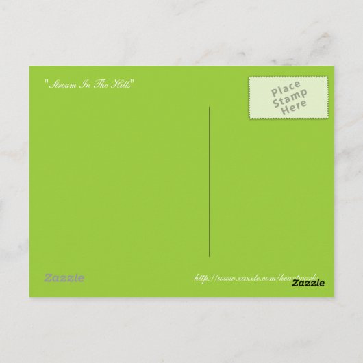 丘を流れる ポストカード (裏面)