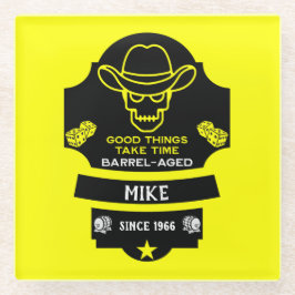 丘を越えて古くなる ガラスコースター