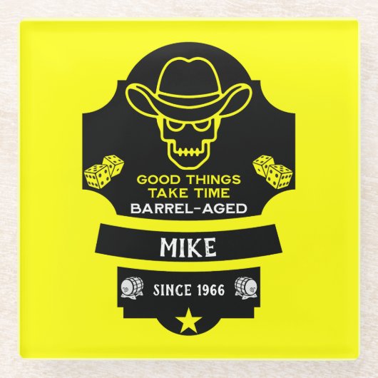 丘を越えて古くなる ガラスコースター (正面)