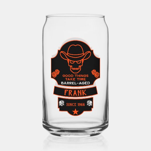 丘を越えて古くなる ガラス缶 (正面)