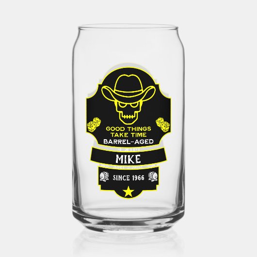 丘を越えて古くなる ガラス缶 (正面)