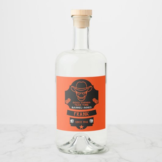 丘を越えて古くなる リキュールボトルラベル (正面)