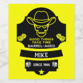 丘を越えて古くなる ワインラベル (シングルラベル)