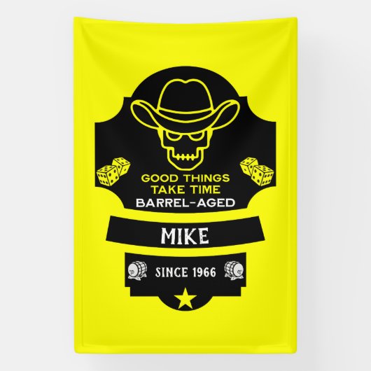 丘を越えて古くなる 横断幕 (縦)