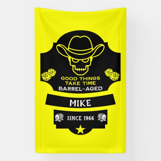 丘を越えて古くなる 横断幕 (縦)