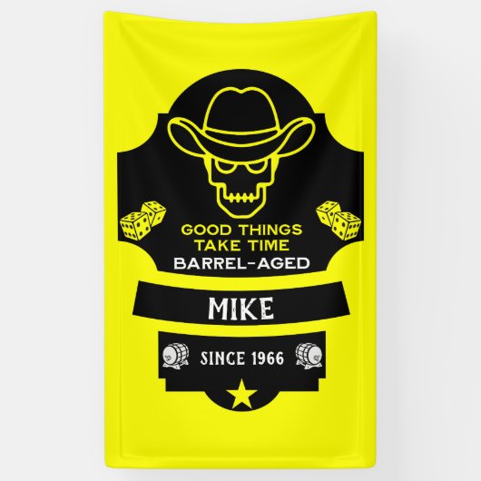 丘を越えて古くなる 横断幕 (縦)