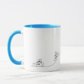 丘を越えて行く自転車乗り マグカップ (左)