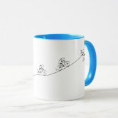 丘を越えて行く自転車乗り マグカップ (正面右)