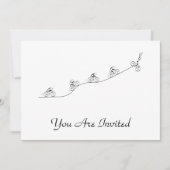 丘を越えて行く自転車乗り 招待状 (正面)