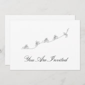 丘を越えて行く自転車乗り 招待状 (正面/裏面)