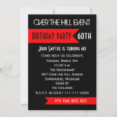 丘を越えて60歳の誕生日パーティーに招待|過去記事 招待状 (正面)