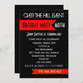 丘を越えて60歳の誕生日パーティーに招待|過去記事 招待状 (正面/裏面)