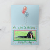 "丘を越えて"バセットハウンド誕生日カード サンキューカード (内部)