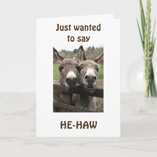 **丘を越えて**右ののまわりにユーモア カード (正面)