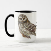 丘を越えて、私ではなく、おもしろい古いフクロウのユーモア マグカップ (左)