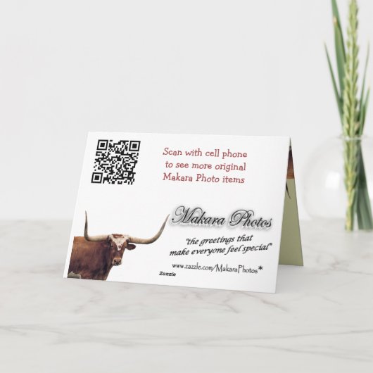 丘カスタマイズ大事な行事に長角牛 カード (裏面)