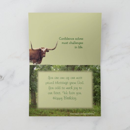 丘カスタマイズ大事な行事に長角牛 カード (内部)