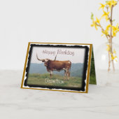 丘カスタマイズ大事な行事に長角牛 カード (黄色い花)