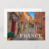 丘カラフルフランスの中街 ポストカード (正面/裏面)