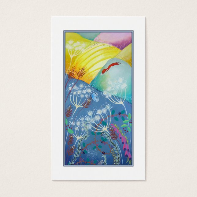 丘カラフル、植物とキツネ。 (正面)