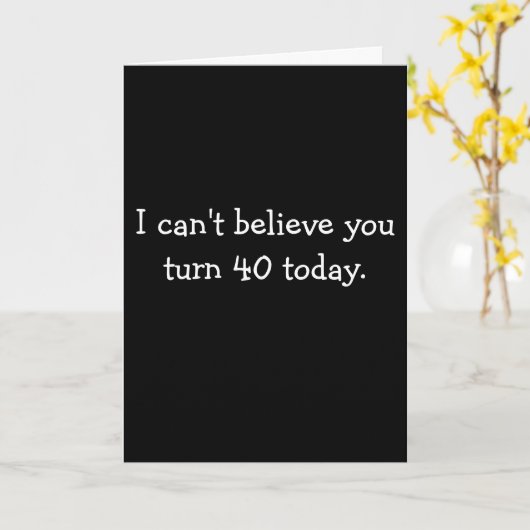 丘カード上の回転40を信じることができません カード (黄色い花)